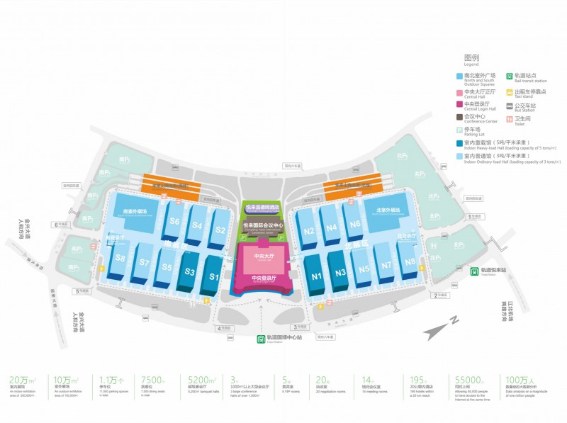 重庆国际博览中心总平面图